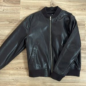 Bomber leather jacket